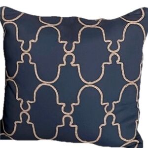 Two Duralee Suburban Home Blue/Tan Design Square Couch/Chair Pillows 20 x 20